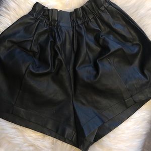 Small High-Waist Leather Shorts by Sabo Skirt